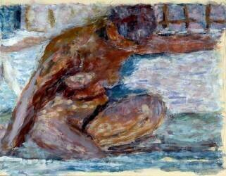 Squatting nude (Pierre Bonnard) - Muzeo.com