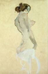 Standing Female Nude (Egon Schiele) - Muzeo.com