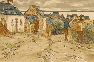 Street in Treboul (Henri Rivière) - Muzeo.com