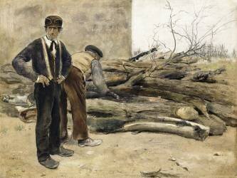 The Woodcutters (Jean-François Raffaelli) - Muzeo.com