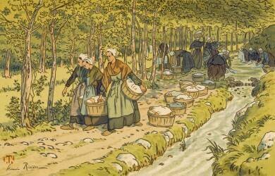 Washhouse in Tréboul (Henri Rivière) - Muzeo.com
