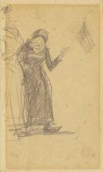 Woman Waving Flag (William James Glackens) - Muzeo.com