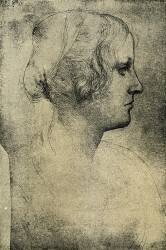 Female profile head (Leonardo da Vinci) - Muzeo.com