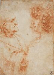 Two male profiles (Leonardo da Vinci) - Muzeo.com