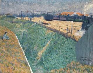 The Western Railway at its Exit from Paris (Charles Angrand) - Muzeo.com