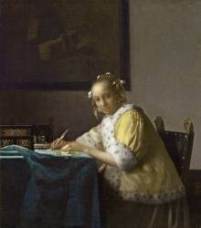 A Lady Writing (Johannes Vermeer) - Muzeo.com