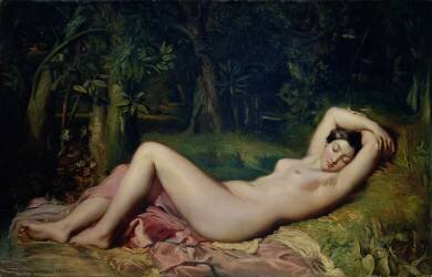 A Sleeping Nymph (Théodore Chasseriau) - Muzeo.com