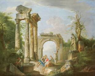 Arcadian Scene (Giovanni Paolo Pannini) - Muzeo.com