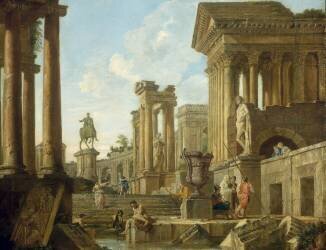 Architectural Capriccio (Giovanni Paolo Pannini) - Muzeo.com