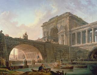 Architectural capriccio (Hubert Robert) - Muzeo.com