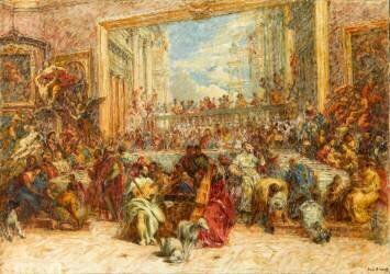 Au Salon Carré (Louis Béroud) - Muzeo.com