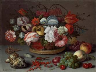 Basket of Flowers (Balthasar van der Ast) - Muzeo.com