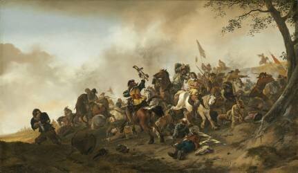 Battle Scene (Philips Wouwerman) - Muzeo.com