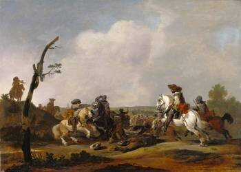 Battle Scene (Johannes Lingelbach) - Muzeo.com
