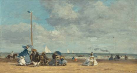 Beach at Trouville (Eugène Boudin) - Muzeo.com
