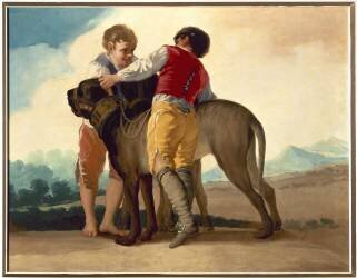 Boys with mastiff (Francisco de Goya) - Muzeo.com