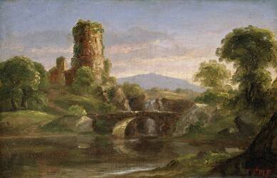 Castle and River (Thomas Cole) - Muzeo.com
