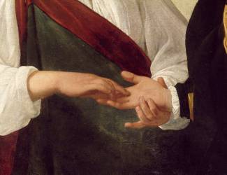 Détail de La Diseuse de bonne aventure (Caravaggio) - Muzeo.com
