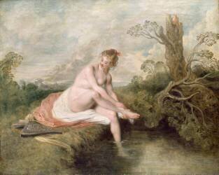 Diane au bain (Antoine Watteau) - Muzeo.com