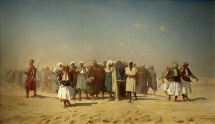 Ägyptische Rekruten durchqueren die Wüste (Jean-Léon Gérôme) - Muzeo.com