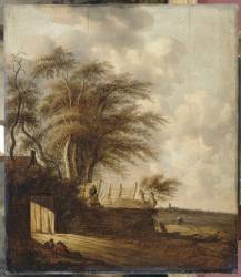 Entrée d'une maison dans la campagne (Maître P.C.) - Muzeo.com