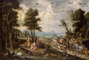 Entry into the ark (Isaack van Oosten) - Muzeo.com