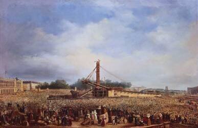 Erection de l'obélisque de Louxor sur la place de la Concorde, le 25 octobre 1836 (François Dubois) - Muzeo.com
