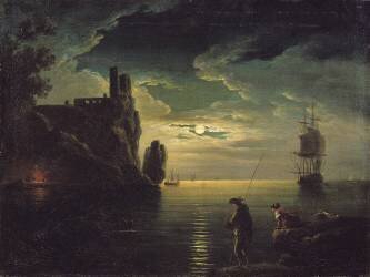 Evening Seascape (Joseph Vernet) - Muzeo.com