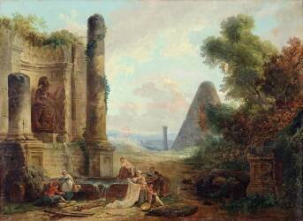 Fountain of Minerva (Hubert Robert) - Muzeo.com