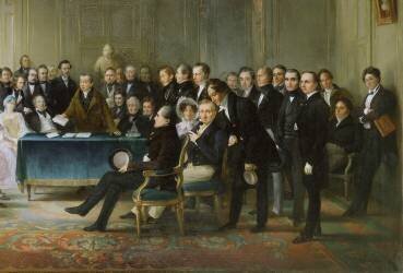 François-Guillaume Andrieux faisant la lecture de sa tragédie 