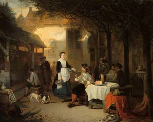 Gentilhomme dans une auberge du 17e siècle (Adrien Ferdinand de Braekeleer) - Muzeo.com