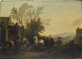 Halte de chasse (Philips Wouwerman) - Muzeo.com