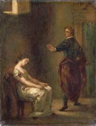 Hamlet et Ophélie (Eugène Delacroix) - Muzeo.com