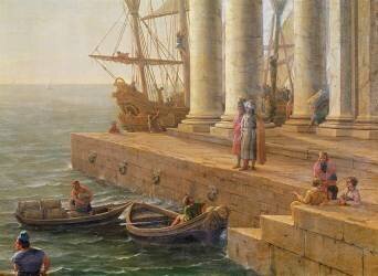 Harbour scene (Claude Gellée) - Muzeo.com