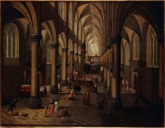 Intérieur d'église (Pieter Neefs the Younger) - Muzeo.com