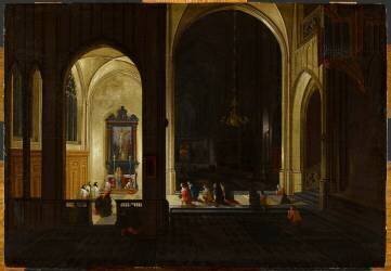 Intérieur d'église (Pieter Neefs the Elder) - Muzeo.com