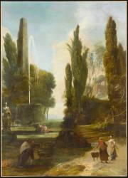 Jardin italien ; l'ermitage (Jean-Pierre-Laurent Houel) - Muzeo.com