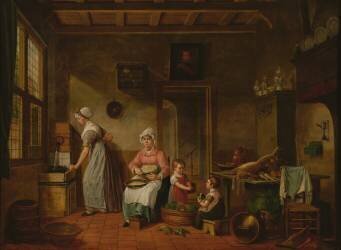 Kitchen Interior (Cornelis van Cuylenburg) - Muzeo.com