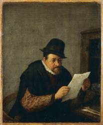 La lecture (Adrien van Ostade) - Muzeo.com