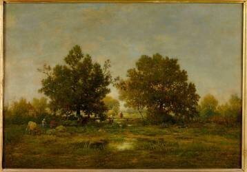 La passerelle (Théodore Rousseau) - Muzeo.com