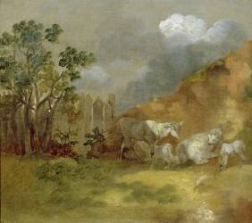 Lanscape with Sheep (Thomas Gainsborough) - Muzeo.com