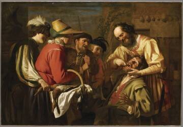 L'Arracheur de dents (Gerrit van Honthorst) - Muzeo.com