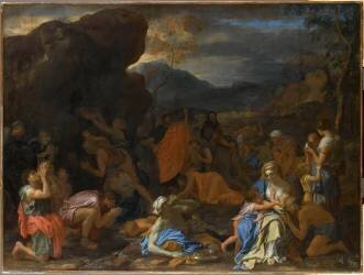 Le Frappement du rocher (Charles Le Brun) - Muzeo.com