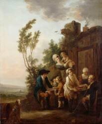 Le marchand d'oublies (Louis-Joseph Watteau de Lille) - Muzeo.com