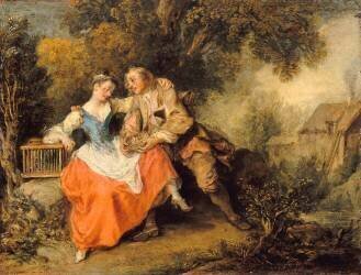 Le Nid d'oiseaux (Nicolas Lancret) - Muzeo.com