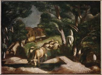 Le repos champêtre (Amédée de La Patellière) - Muzeo.com