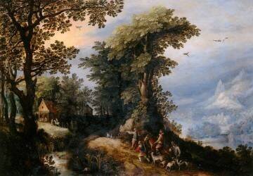 Le Retour de la chasse (Jan Brueghel the Elder) - Muzeo.com