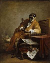 Le singe antiquaire (Jean Siméon Chardin) - Muzeo.com