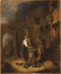 L'Ecureuse de cuivres (Antoine Watteau) - Muzeo.com