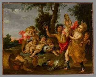 L'enfance de Bacchus (Jan van Balen) - Muzeo.com